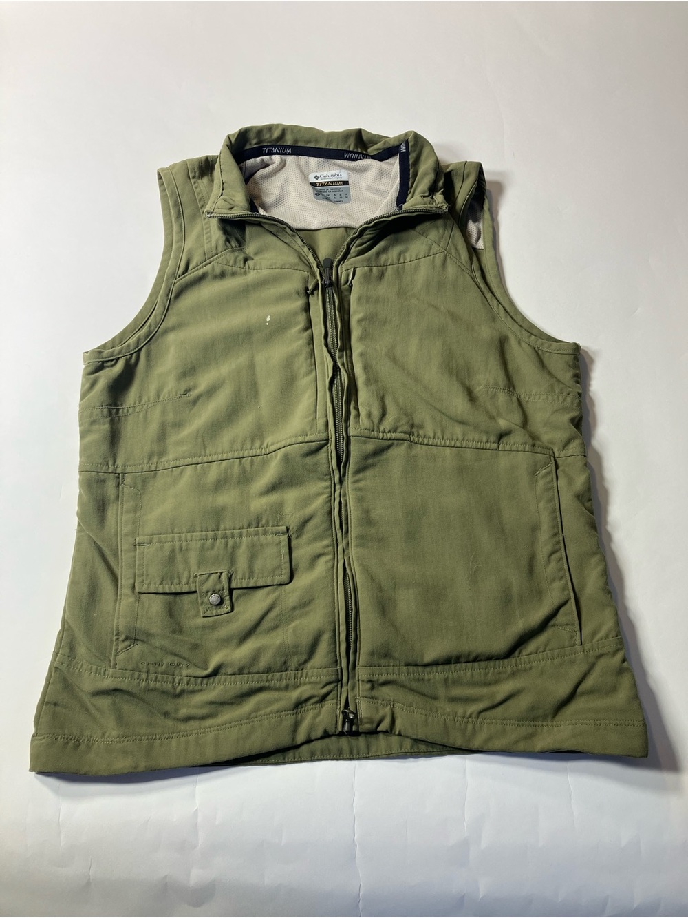 Columbia Olive Green Women's Quilted Zip Vest